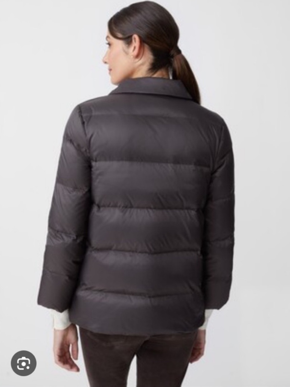 J.Mclaughlin Baron Goose Down Puffer Jacket Chocolate Brown Size XL - Picture 2 of 9